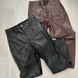 Express Edit Faux Leather Pant, Black